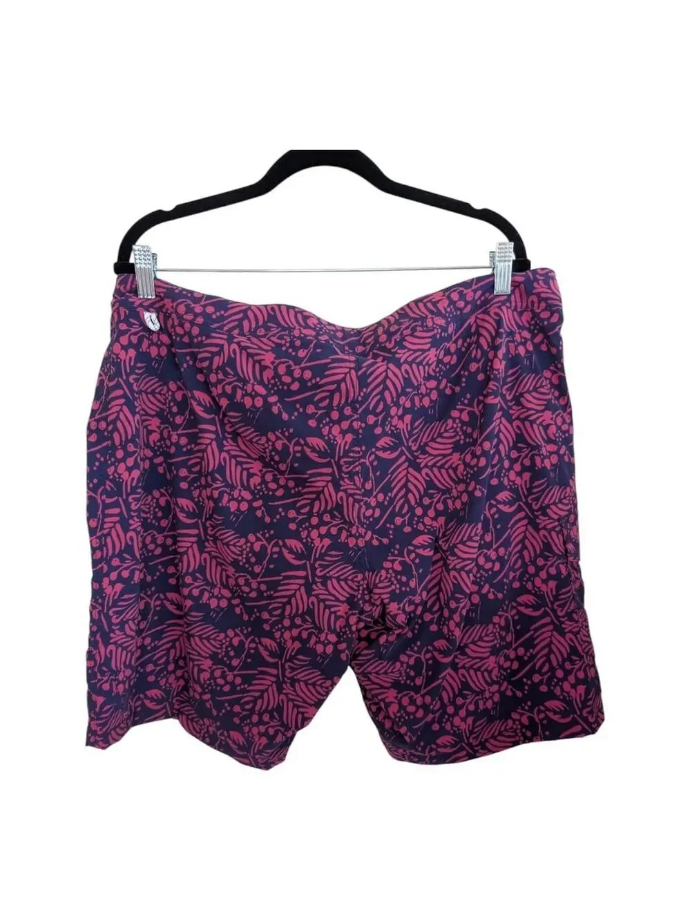 J. Crew 9 Inch Stretch Eco Board Short in Vines Print Purple Pink Palm Leaf 38